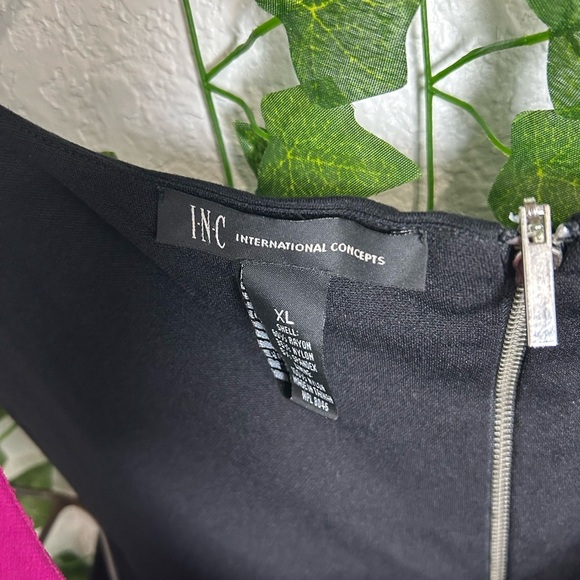 INC International Concepts Pink A-Line V-Neck Mini Dress - Picture 4 of 4